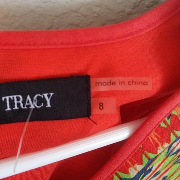 Ellen Tracy Mulicolor print dress with pockets sz 8 - Picture 6 of 16